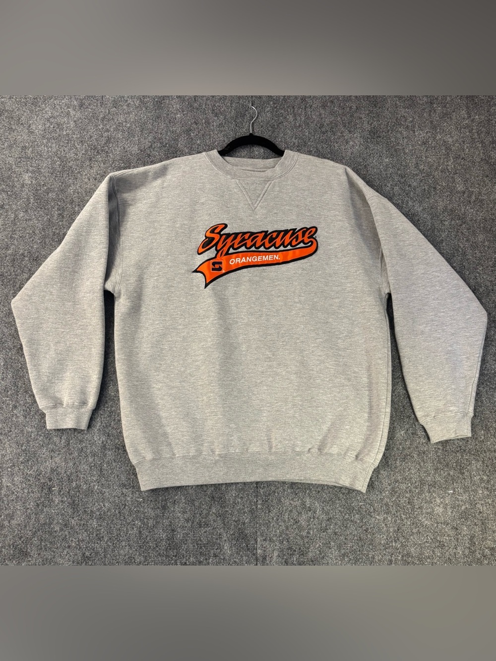 VINTAGE Syracuse Orangemen Sweatshirt  Mens Extra Large Gray Orange Crewneck 90s